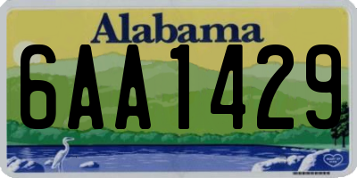 AL license plate 6AA1429