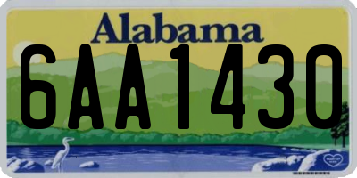 AL license plate 6AA1430
