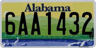 AL license plate 6AA1432
