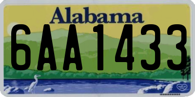 AL license plate 6AA1433