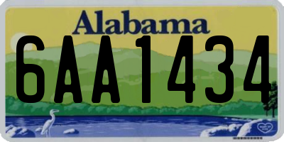 AL license plate 6AA1434