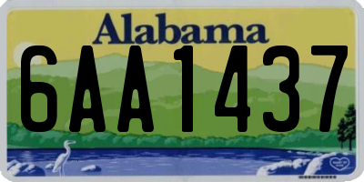 AL license plate 6AA1437