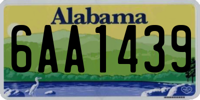 AL license plate 6AA1439