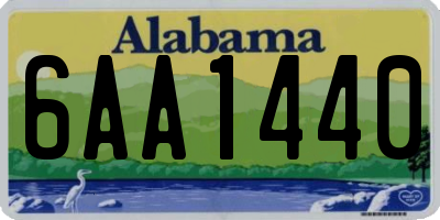 AL license plate 6AA1440