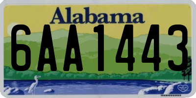 AL license plate 6AA1443