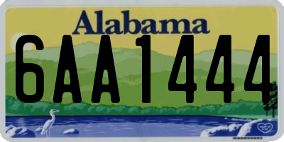 AL license plate 6AA1444