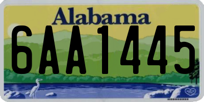 AL license plate 6AA1445