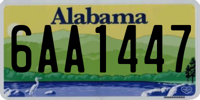 AL license plate 6AA1447