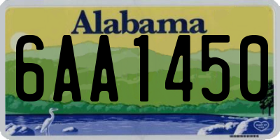 AL license plate 6AA1450