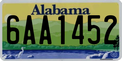 AL license plate 6AA1452