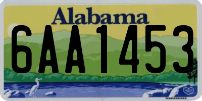 AL license plate 6AA1453