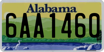 AL license plate 6AA1460