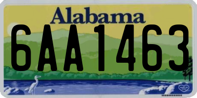 AL license plate 6AA1463