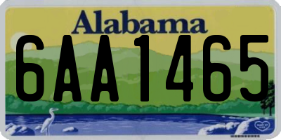 AL license plate 6AA1465