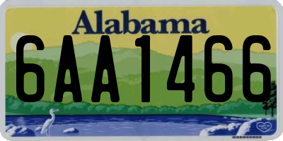 AL license plate 6AA1466