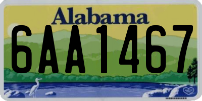 AL license plate 6AA1467