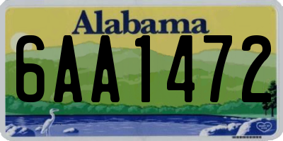 AL license plate 6AA1472