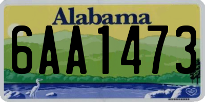 AL license plate 6AA1473
