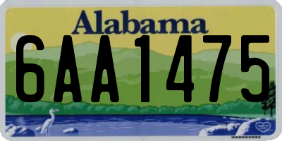 AL license plate 6AA1475