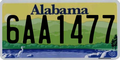 AL license plate 6AA1477