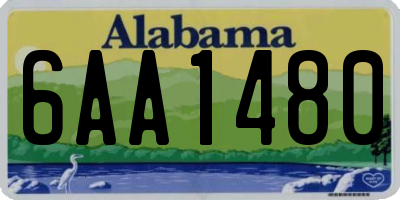 AL license plate 6AA1480