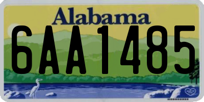 AL license plate 6AA1485
