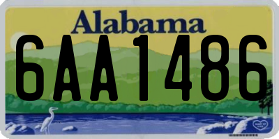 AL license plate 6AA1486