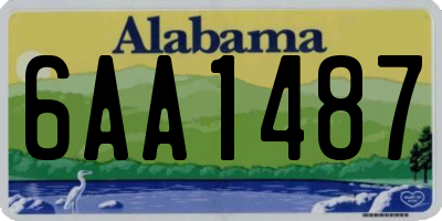 AL license plate 6AA1487