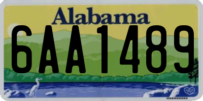 AL license plate 6AA1489
