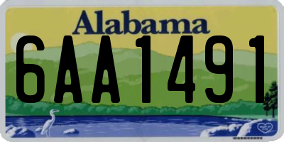 AL license plate 6AA1491