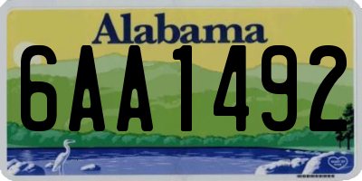AL license plate 6AA1492