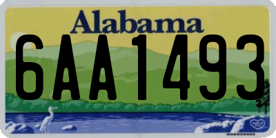 AL license plate 6AA1493