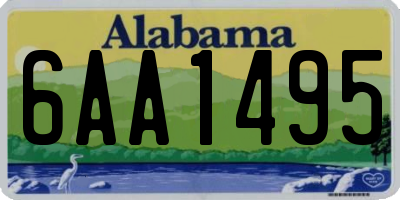 AL license plate 6AA1495