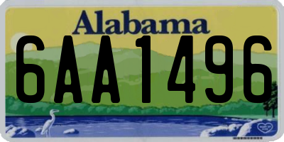 AL license plate 6AA1496