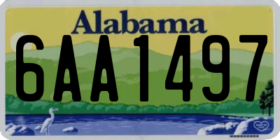 AL license plate 6AA1497