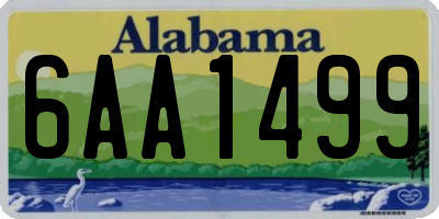 AL license plate 6AA1499