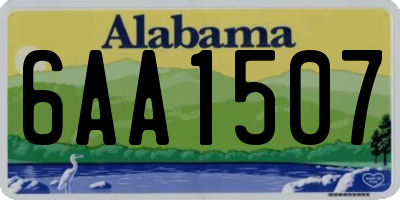 AL license plate 6AA1507