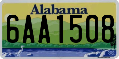 AL license plate 6AA1508