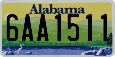 AL license plate 6AA1511
