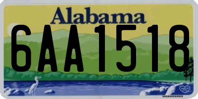AL license plate 6AA1518