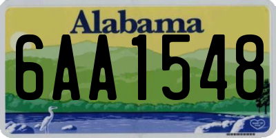 AL license plate 6AA1548