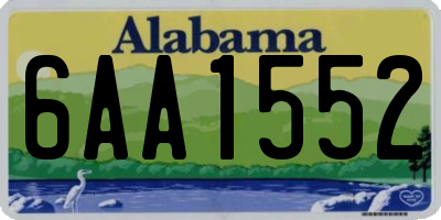 AL license plate 6AA1552