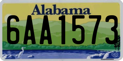 AL license plate 6AA1573