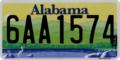 AL license plate 6AA1574