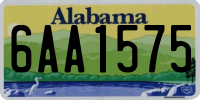 AL license plate 6AA1575