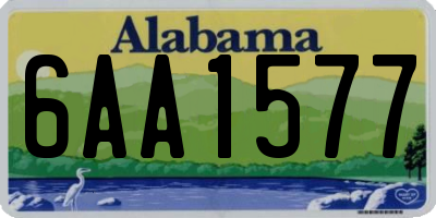 AL license plate 6AA1577