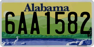 AL license plate 6AA1582