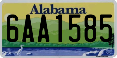 AL license plate 6AA1585