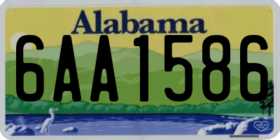 AL license plate 6AA1586