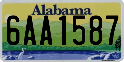 AL license plate 6AA1587